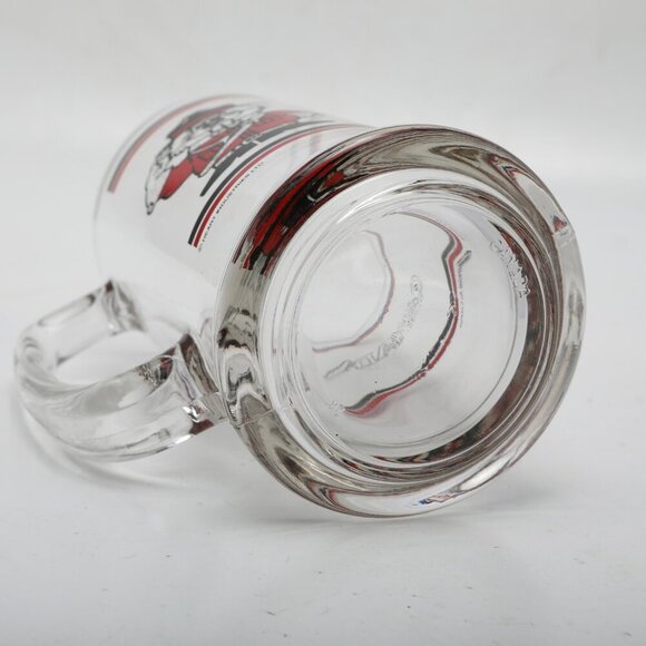 Vintage Glass Beaver Mountie Beer Mug Canada Drinking Cup Retro Canadiana - Picture 5 of 6